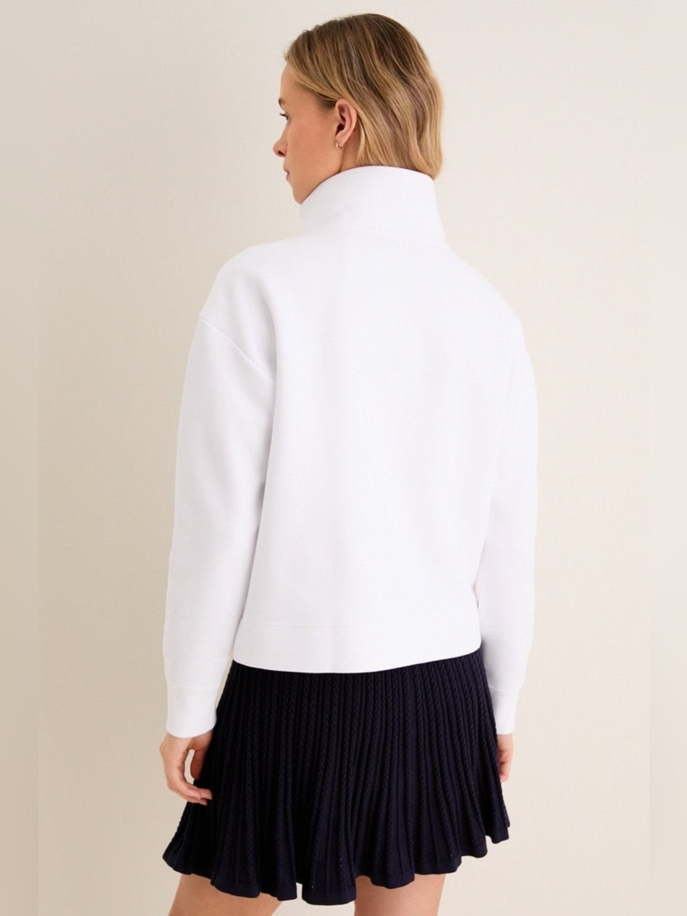 TUCKERNUCK SPORT White Snap Neck Bailey Pullover | NWT | Size Small - Picture 5 of 11